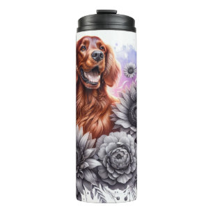 Mooie hond Ierse Setter hond Thermosbeker
