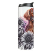 Mooie hond Ierse Setter hond Thermosbeker (Gedraaid links)