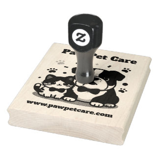 Mooie Hond Kat Huisdier Bedrijfsnaam Logo Website Rubberstempel