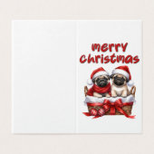 Mooie Hond Kerst Kaart (Buitenkant ongevouwen)