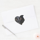 Mooie hond met gevelogen hart sticker (Envelop)