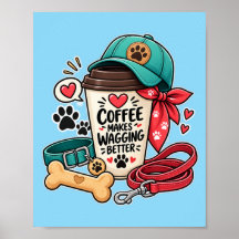 Mooie Hond Moeder Koffie Maakt Kwispelen Beter Can