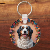 Mooie Hond Portret Sleutelhanger (Achterkant)