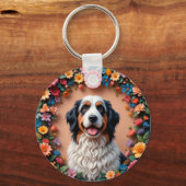 Mooie Hond Portret Sleutelhanger (Voorkant)