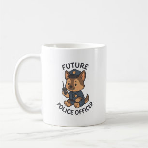 Mooie Hond Toekomstig Politieagent Thema Koffiemok