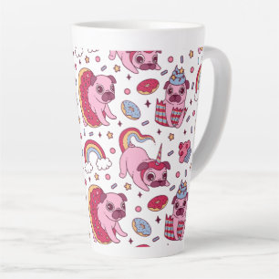 Mooie hondenpatroon voor hondenliefhebbers latte mok