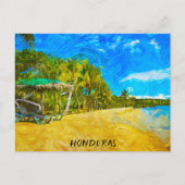 Mooie Honduras Ocean Uitzicht olieverf Briefkaart (Voorkant)