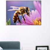 Mooie Honingbij en Bloem Poster Home Decor