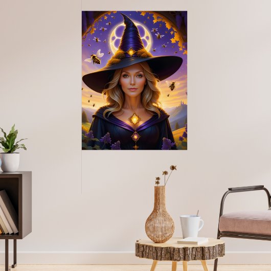 Mooie Honingbijheks Poster (Woonkamer 3)