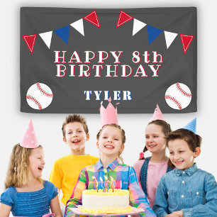 Mooie honkbal vlaggen kinderen verjaardagsfeestje spandoek