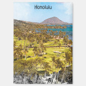 Mooie Honolulu Oahu landschap reizen Magneet (Voorkant)