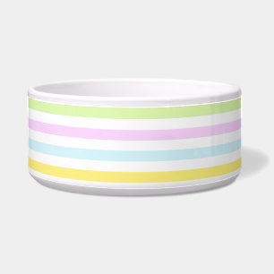 Mooie horizontale strepen in pastelkleuren voerbakje