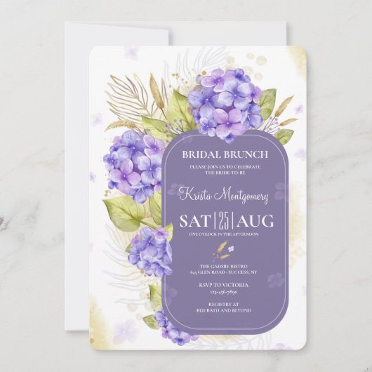 Mooie Hortensia Kaart (Voorkant)