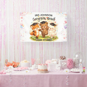 Mooie houten diploma banner voor kinderen met naam