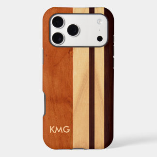 Mooie houten strepen met monogram