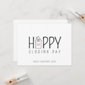 Mooie huis, gelukkige sluitingsdag  kaart (Voorkant / Achterkant in situ)