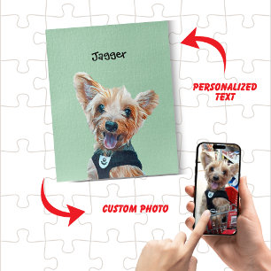 Mooie huisdierfoto met huisdiernaam Hond of Kat Po Legpuzzel