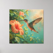 Mooie Hummingbird Canvas Afdruk (Voorkant)