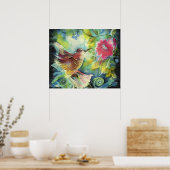 Mooie Hummingbird Poster (Keuken)