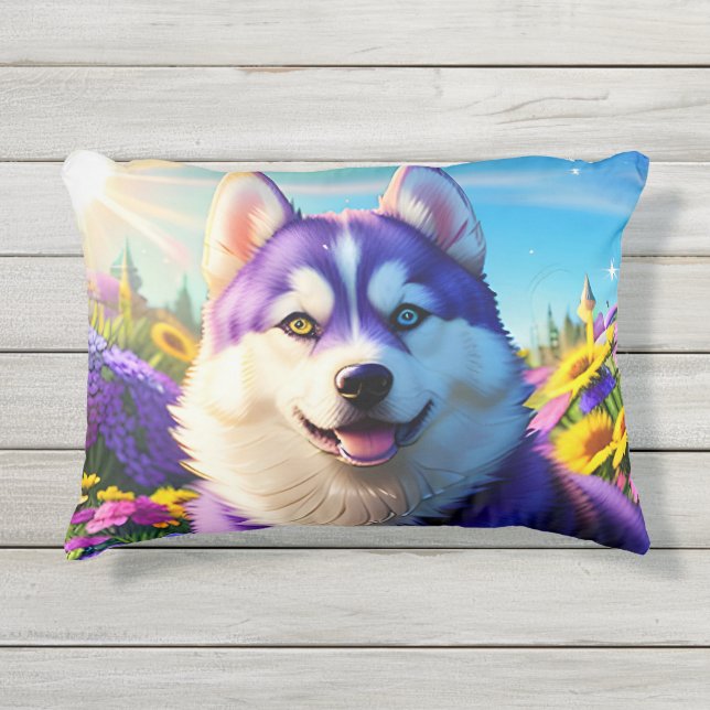 Mooie Husky Dog One Buitenkussen (Voorkant)