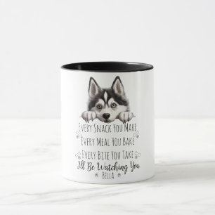 Mooie Husky Hond Grappige Op Maat Gemaakt Mok