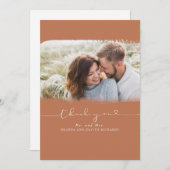 Mooie hutbruiloft Dank je foto Bedankkaart (Voorkant / Achterkant)