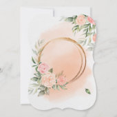 Mooie huwelijksuitnodiging met rozen kaart (Achterkant)