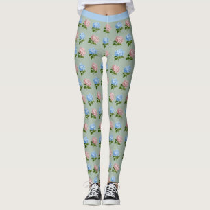 Mooie Hydrangea Bloemen Roze Blauwe Bloem Yoga Leggings