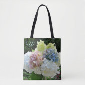 Mooie Hydrangea Boeket Monogram Initialen tas (Voorkant)