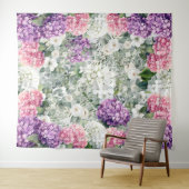 Mooie Hydrangeas & Eucalyptus foto achtergrond Wandkleed (In Situ (horizontaal))