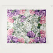 Mooie Hydrangeas & Eucalyptus foto achtergrond Wandkleed (Voorkant (horizontaal))