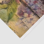 Mooie hydrangeas gekleurd op bijtend hout tissuepapier (Detail)