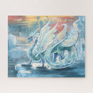 Mooie Ice Dragon Art Legpuzzel