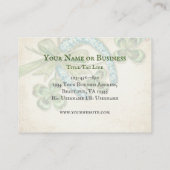 Mooie Ierse danser, Shamrock en Hoefijzer Visitekaartje (Achterkant)