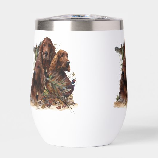 Mooie Ierse Setter met fazant , Art (Voorkant)