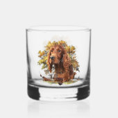 Mooie Ierse Setters Art Whisky Glas (Voorkant)