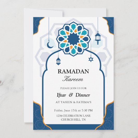 Mooie iftar-uitnodiging kaart (Voorkant)