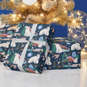 Mooie Ijsbeer Winter Baby Shower Cadeaupapier