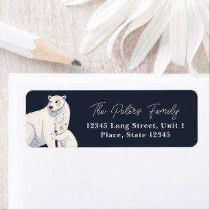 Mooie Ijsbeer Winter Baby Shower Etiket