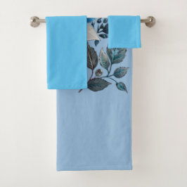 Mooie ijsbloemen en bladeren bad handdoek