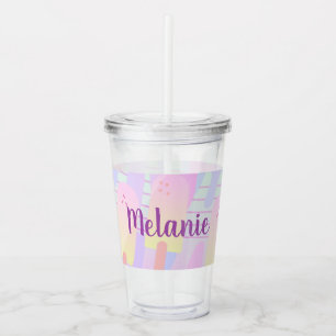 Mooie IJscrème Pastel Zomer Ombré Acryl Drinkbeker