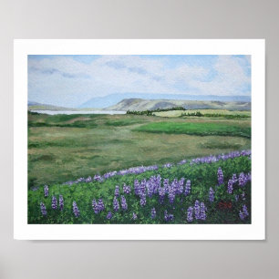 Mooie IJslandse landschap door Pola.B.Alex Art Poster