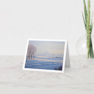 Mooie IJslandse winterlandschap beeldende kunst Feestdagen Kaart