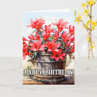 Mooie Illustratie van Bloeiende Lelie Bloemen Kaart
