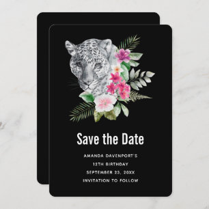 Mooie illustratie van de Waterverf van Leopard Por Save The Date
