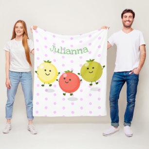 Mooie illustratie van kersen tomaten fleece deken