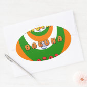 Mooie India Nationale Vlag Kleuren Hakuna Matata Ovale Sticker (Envelop)