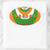 Mooie India Nationale Vlag Kleuren Hakuna Matata Ovale Sticker (Tas)