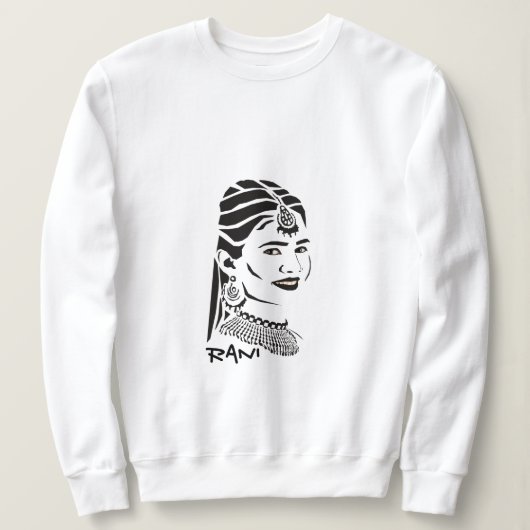 Mooie Indiase Rani Sweatshirt (Design voorkant)