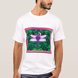 Mooie ingelijste “Crackel ingelijste Libel” Kunstw T-shirt